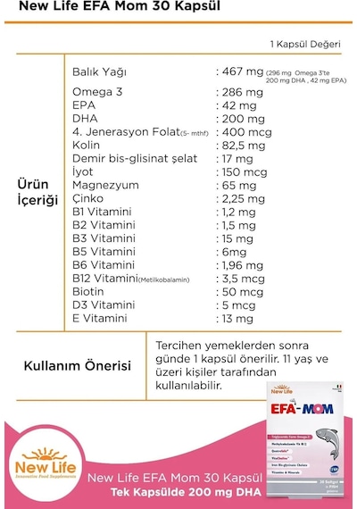 Efa Mom 30 Kapsül 2 Adet