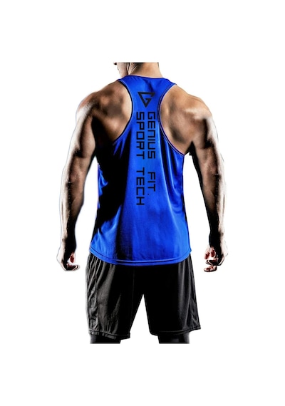 Genius Store Erkek Dry Fit Y-back Gym Fitness Sporcu Atleti Genıus-fıt Mavi