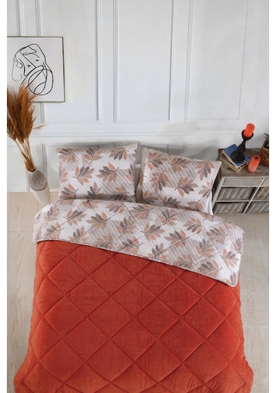 Battal Wellsoft Yorgan Çift Taraflı Yastık Kılıflı 215x235 Cm Turuncu