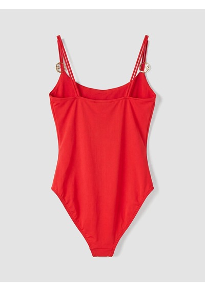 Lcw Vision Kırmızı U Yaka Kadın Bodysuit
