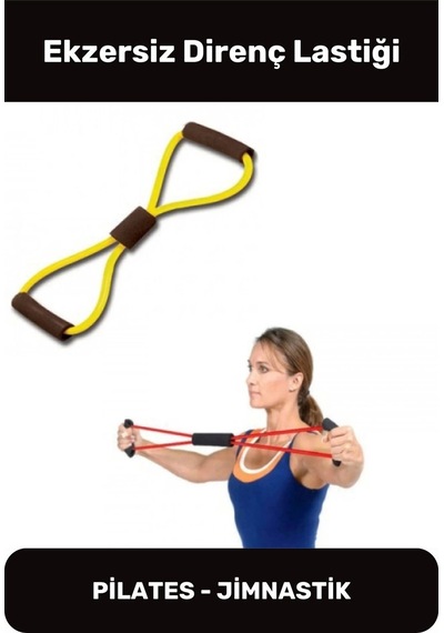 Direnç Lastiği Pemium Kas Açma Germe Güçlenme Spor Pilates Jimnastik Egzersiz Çok Renkli