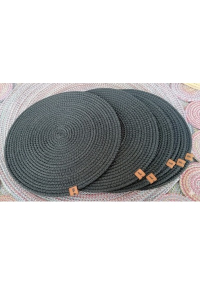 Amerikan Servis 6 Adet 30 Cm Supla Antrasit Runner
