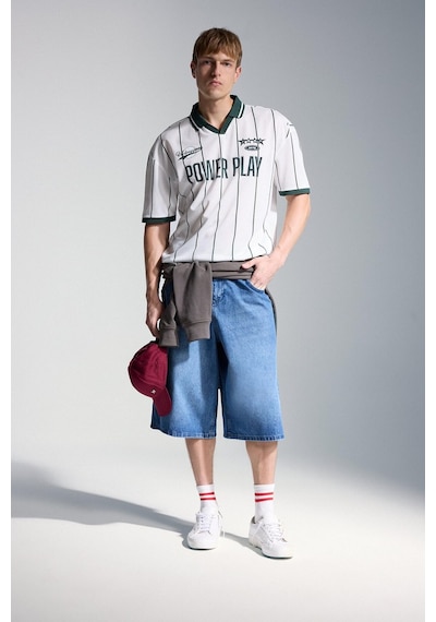 Defacto Super Baggy Fıt Geniş Paça Jean Bermuda Şort I5661ax26aunm28 Mavi-nm28