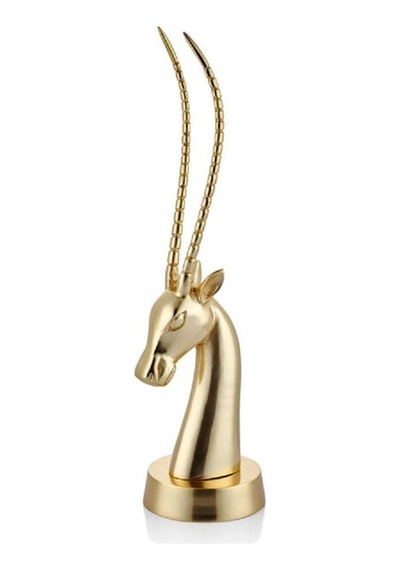 Deer Head Gold 13x15x55 Cm