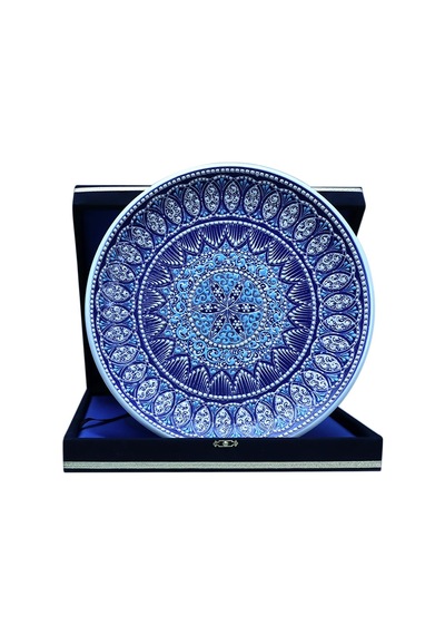 E38 El İşçiliği Çini Tabak - 30 Cm - 6521