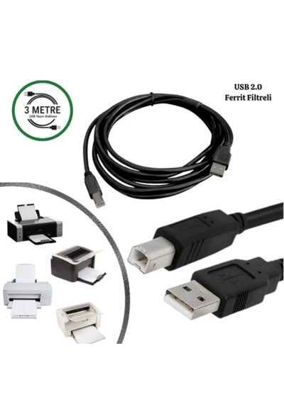 Drl Premium Usb 2.0 Yazıcı Kablosu 1.5 Metre - Yüksek Hızlı Tarayıcı Ve Data Kablosu 1,5m