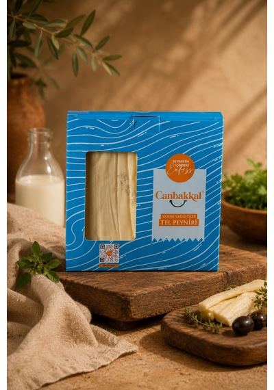 Canbakkal Yarım Yağlı Taze Tel Peyniri 1 KG Doğal Katkısız ve Lezzetli Tel Peynir