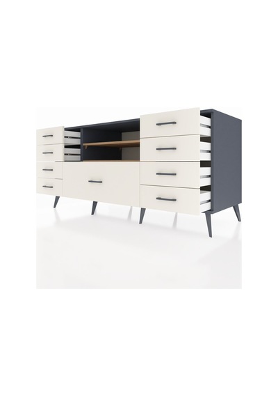 Kronos Konsol 2 Raflı 9 Çekmeceli 176x59x83 Antrasit-çam/aytaşı Çam/aytaşı Kronos Konsol 2 Raflı 9 Çekmeceli 176x59x83 Antrasit-çam/aytaşı Çam/aytaşı