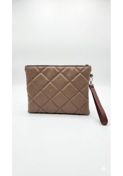 Estrella Paris Lavita Portföy & Clutch Çanta Çıkarılabilir Bileklik Askılı Taba 25 X 19 Cm