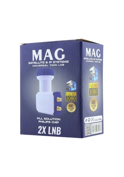 Mag Çiftli Twin Lnb Altın Uçlu Phılıps Chip 0.1db
