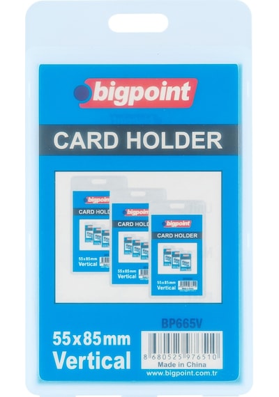 Bigpoint Çift Taraflı Pp Kart Kabı Dikey Şeffaf 55x85mm X 10 Adet