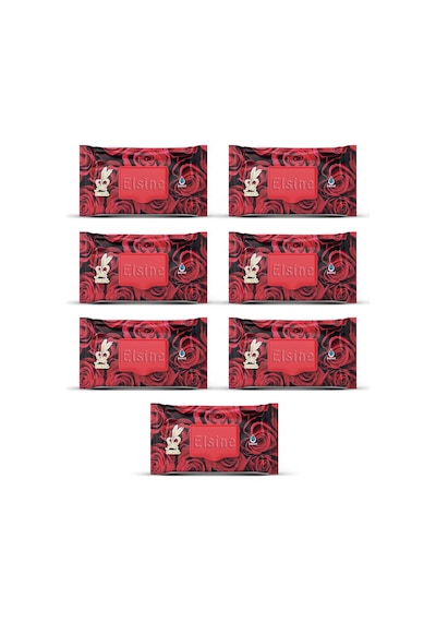 7 Paket Red Rose Islak Havlu Mendil 90 Adet Kapaklı Gül Kokulu 2'li Set