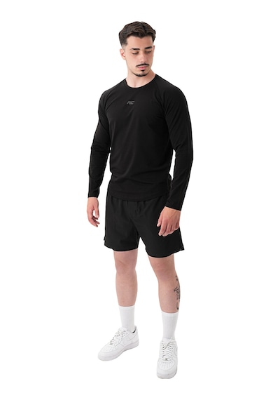 Musclecloth Elite Reglan Uzun Kollu T-shirt Siyah Siyah