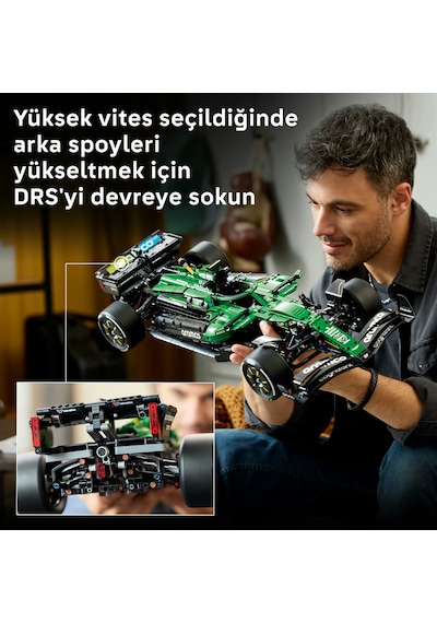 LEGO® Technic Aston Martin Aramco AMR25 F1® Araba 42240 - Yetişkinler için Diferansiyel İçeren Model Yapım Seti (1547 Parça)