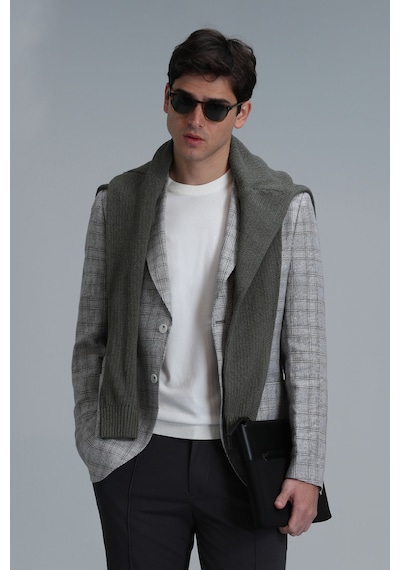 Lufian Dany Spor Erkek Blazer Ceket Slim Fit Gri Gri 111140163100150 Gri