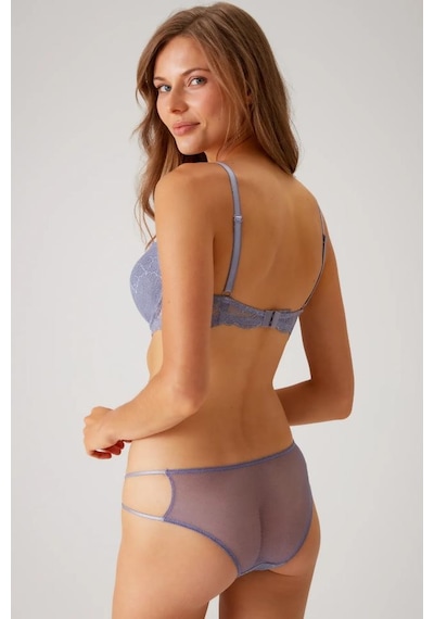 Pierre Cardin 4820 Lyon Dantel Ve İp Detaylı Ekstra Push Up Dolgulu Fantezi Sütyen Takımı 001