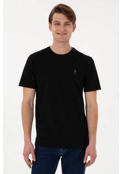 U.S. Polo Assn. Erkek Regular Fit Bisiklet Yaka Siyah Tişört 50299544-VR046 U.S. Polo Assn. Erkek Regular Fit Bisiklet Yaka Siyah Tişört 50299544-VR046