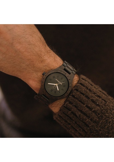 Woodwatch Ww-o-obs Oaklee Black Sandal Ahşap Erkek Kol Saati 47 Mm