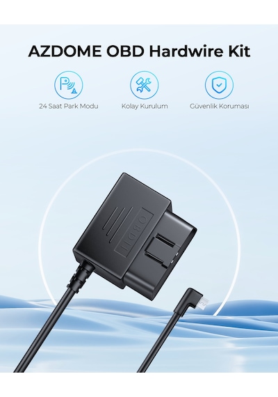 Obd Hardwire Kit Type-c Port Park Modu Destekli, 12v-24v Araç Güç Adaptörü M300, M550, M660, V600