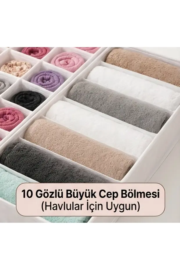 Ultra 31 Bölmeli Çekmece İçi Organizer Çok Amaçlı Petek Düzenleyici Ve Tekstil Saklama Kutusu Beyaz
