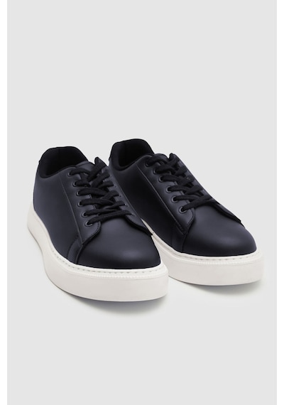 D's Damat 0EC09ORT0378 Lacivert Kalın Beyaz Tabanlı Bağcıklı Sneaker Ayakkabı Lacivert