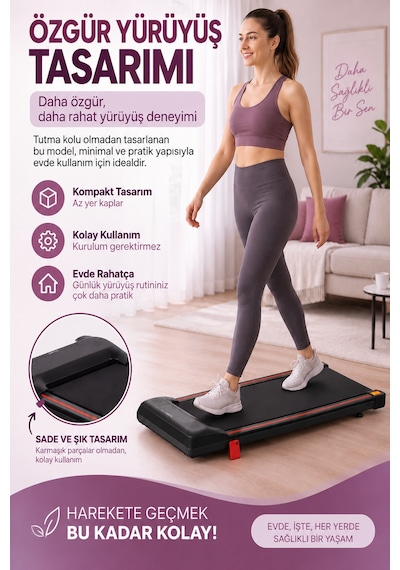 Kompakt Pratik Yürüme ve Koşu Bandı RL-880