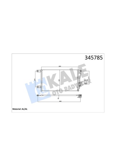 Kale 345785 Klima Radyatörü Kondanser - Mitsubishi L 200 1998-2004 2.4 Dizel Klimalı Modeller 7812a035 - Mr360415 - Mr398788