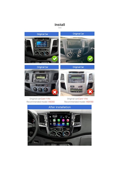 Toyota Hılux M/c 2008-2014 Multimedya Navigasyon Usb Kamera Carplayer Uyumlu