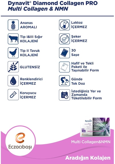 Dynavit Diamond Nmn Collagen Pro 30 Saşe