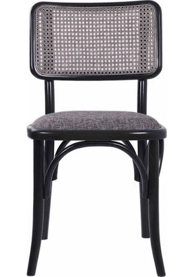Sofa Hazeranlı Ahşap İskandinav Sandalye Siyah - Gri