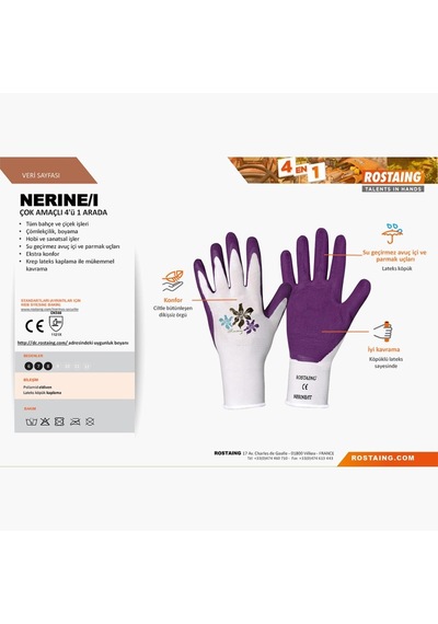 Unisex Çok Amaçlı Bahçe Eldiven No:8 M