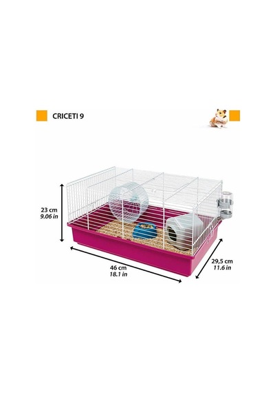 Ferplast Criceti 9 Beyaz Demirli Hamster Kafesi 46x29x23 Cm