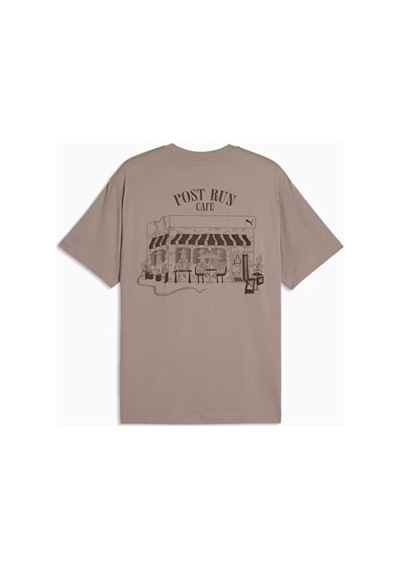 Puma Graphıc Puma Cafe Tee Erkek Günlük Tişört 63676281 Gri