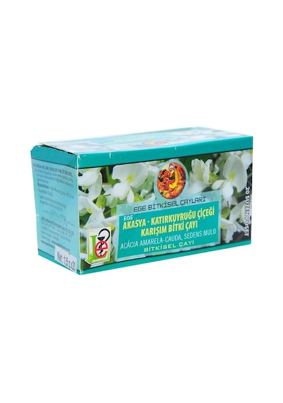 Ege Bitkisel Çayları Akasya Katırkuyruğu Çiçeği Karışım Bitki Süzen Poşet Çay 20 x 1.5 G