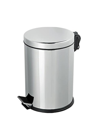 Omnisoft Plx3700-305 Krom Pedallı Paslanmaz Çöp Kovası 5 Lt