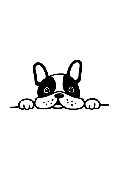 Bagajdan Bakan Bulldog Oto Özel Yeni Sticker Siyah 25 X 15 Cm