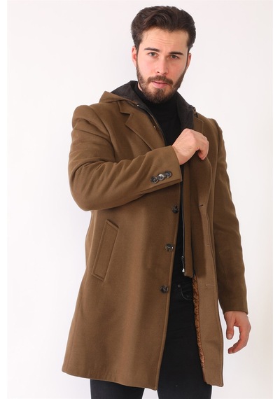 Plt8376 Dewberry Erkek Palto-camel Camel