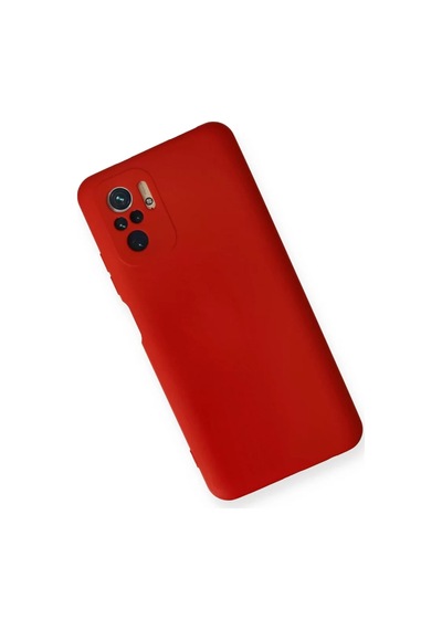 Newface Xiaomi Redmi Note 10 Kılıf Nano İçi Kadife Silikon - Kırmızı