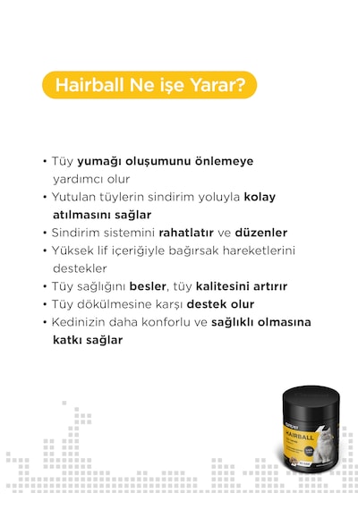 Cutepet Hairball Kedi Tüy Yumağı Önleyici Tablet 60 Adet Sindirim Destekleyici Ve Malt Etkili