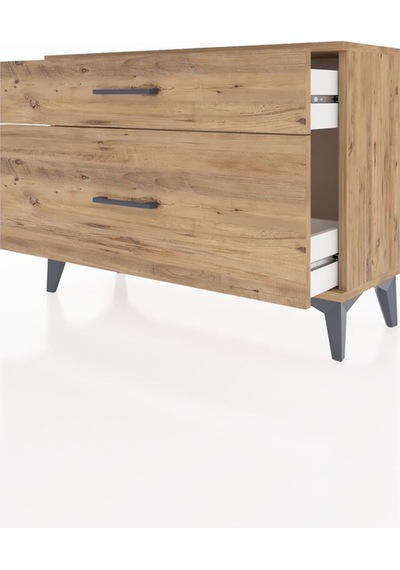 Arges Şifonyer 2 Çekmeceli 88x30x64 Çam-çam Çam