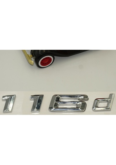Bmw 116D Bagaj Krom Metal 3M 3D Yazı Logo