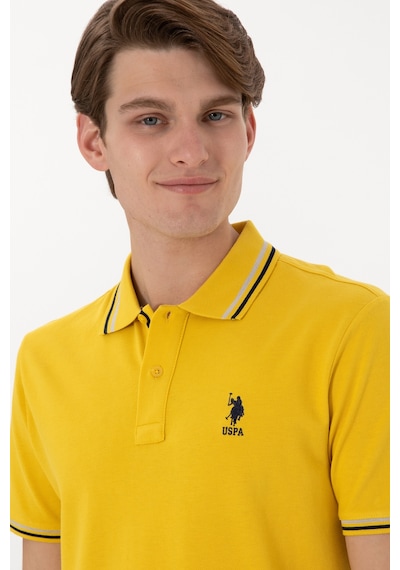 U.S. Polo Assn. Erkek Regular Fit Polo Yaka Sarı Basic Tişört 50306011-VR094