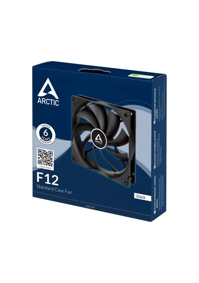F12 - Pc Fanı, 120 Mm Standart Kasa Fanı, Sessiz Fan, Standart Gövdeli Kasa Fanı, İtme Veya Çekme Yapılandırması Mümkün, 1350 Rpm - Siyah