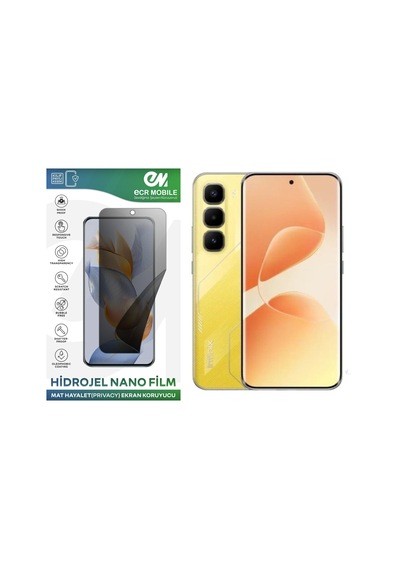Infinix Hot 60 Pro Plus İle Uyumlu Mat Hayalet Privacy Hidrojel Film Ekran Koruyucu
