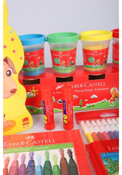 Orjinal Faber-castell Premium 102 Parça Boyama Seti Pastel Boya,boyama Kitabı,sulu Boya,oyun Hamuru