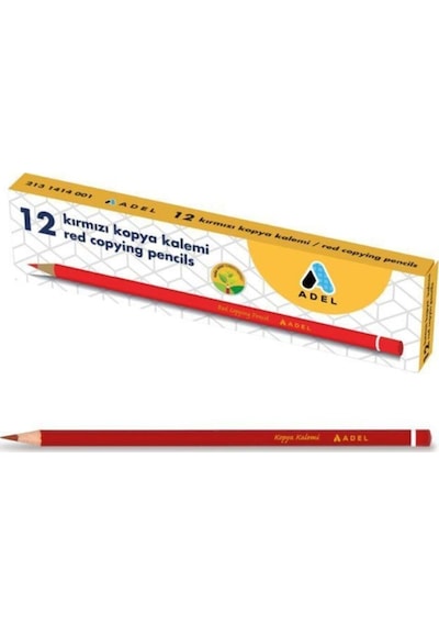 Adel Kırmızı Kopya Kalemi 12`Li Kutu