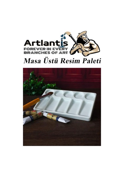 Artlantis Masa Üstü 10 Hazneli Boya Paleti 11 x 19 CM