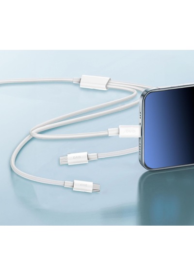 Global L37 3in1 Lightning, Type-c, Micro Çıkışlı Hızlı Data Ve Şarj Kablosu