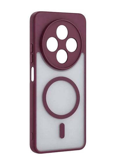 Xiaomi Redmi 14c Loji Magsafe Kapak - Bordo Evimdeyokyok