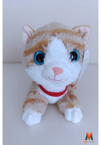 Sevimli Peluş Yavru Kedi 35 Cm Sesli Miyavlayan Oyuncak Uyku Ve Oyun Arkadaşı 4 Renk Seçeneği Sarı